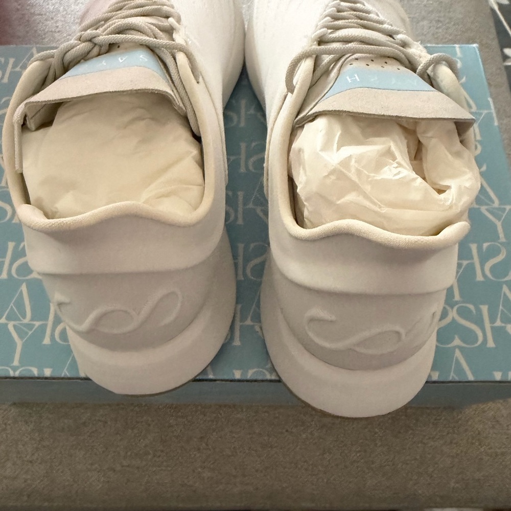 SAYSH Women's White Athletic Shoes - Picture 4 of 7